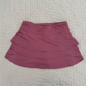 Athleta Mauve Layered Mini Skirt